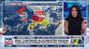 Hurricane Rachel to turn back toward land, bringing dangerous surf to California as Simon looms