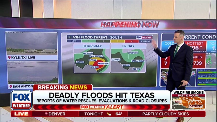 Flash flood Warnings in effect across Texas Hill Country as emergency response continues