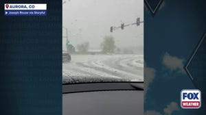Watch: Large hail pelts Aurora, Colorado 