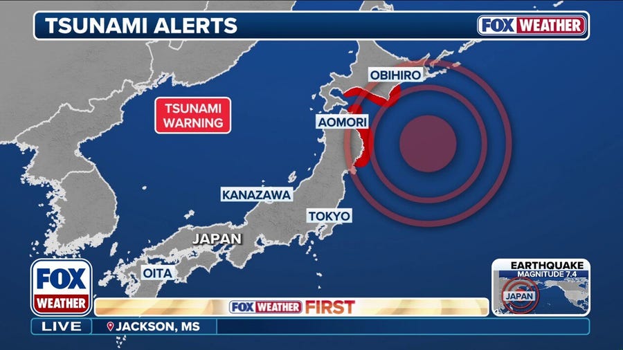  magnitude 7.4 earthquake rattles Miyako, Japan, triggering Tsunami Warnings and evacuations