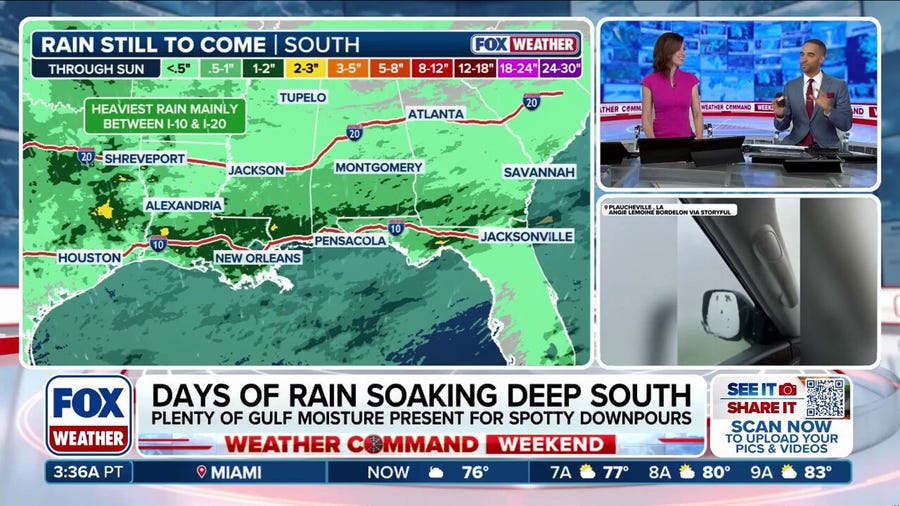 Deep South facing days of rain for Mother's Day weekend festivities 