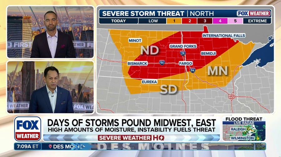 Days of severe storms firing up across the Midwest, East into next week