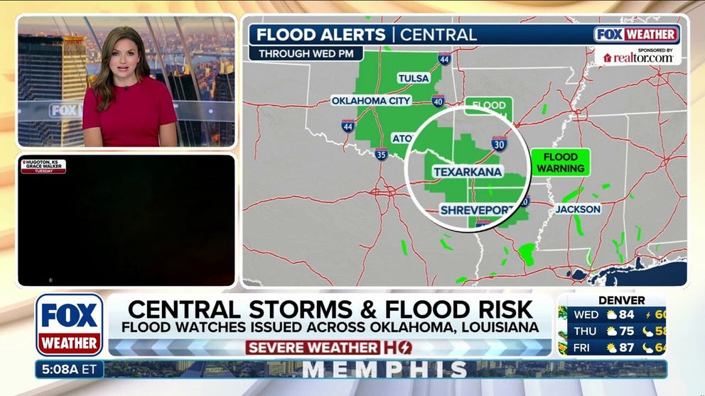 The daily flood threats continue across the Central and Southern US Wednesday, spanning 1,000 miles from Nebraska to western Florida. Flood Watches have been issued for portions of the region, with already saturated soils compounding the threat. Full Forecast: