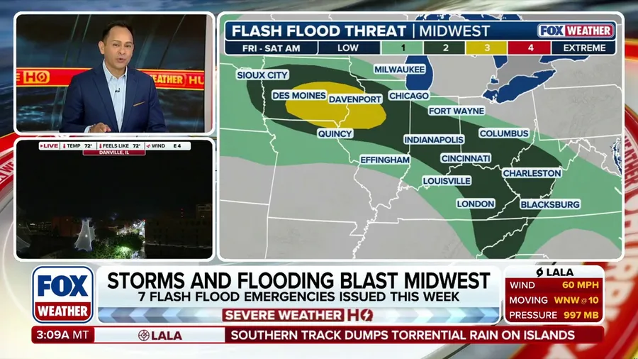 Relentless severe storms and flood threat to slam Midwest, Ohio Valley into the weekend