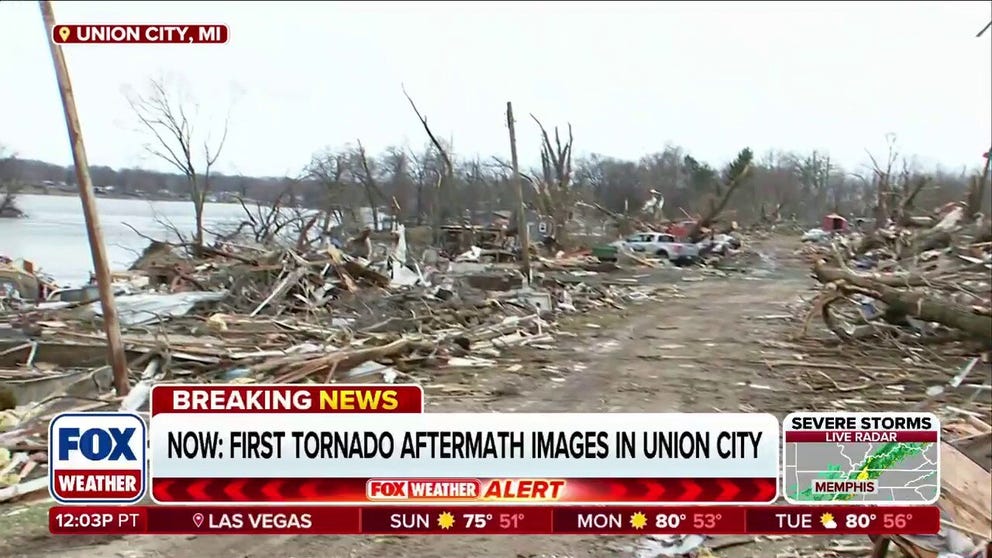 FOX Weather Meteorologist Haley Meier is live from Union City, Michigan one day after a dangerous EF-3 tornado packing estimated winds of 150 mph killed 3 people.