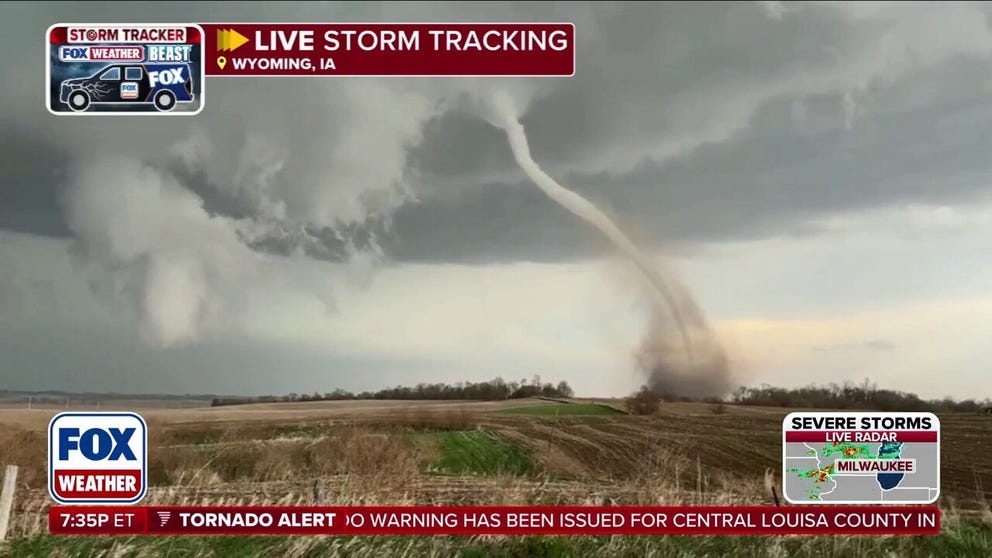 'TORNADO ON THE GROUND' 🌪️: FOX Weather Meteorologist Haley Meier and the FOX Weather Beast Team intercept a tornado in Wyoming, Iowa, as a dangerous severe weather outbreak unfolds.