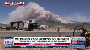 Numerous wildfires spread across the Southwest US