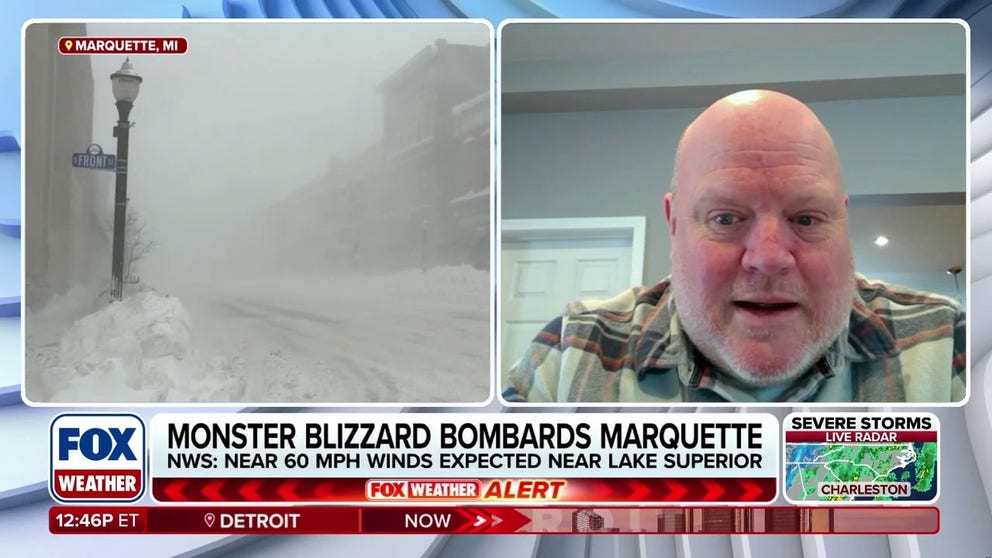 Paul Schloegel, commissioner and mayor of the City of Marquette, joins FOX Weather to discuss the monster blizzard bombarding the city with feet of snow.