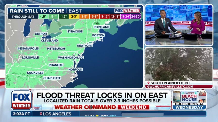 East targeted with flash flooding as hot, humid temps fuel storm threat