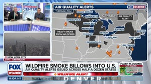 Canadian wildfire smoke travels into the US