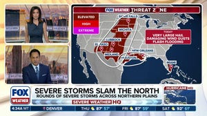Severe storm threat expands across Plains, baseball-sized hail possible as flash flood threats increase 