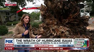 Georgia reels from Isaias as powerful winds topple trees, bring down power lines