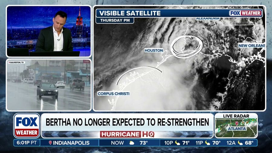 Bertha weakens to a tropical depression