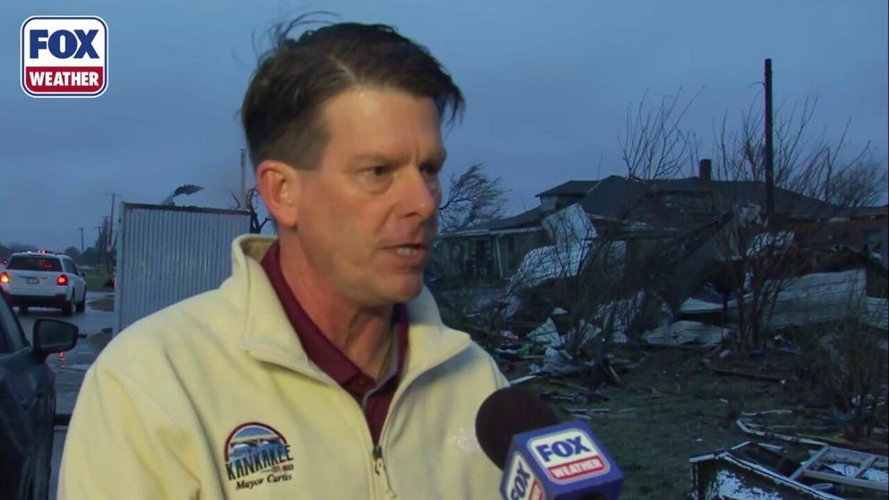 Kankakee, Illinois Mayor Chris Curtis joins FOX Weather Correspondent Katie Byrne after a life-threatening tornado, accompanied by damaging hail and torrential downpours, ravaged the county. Significant structural damage has been reported to homes and businesses, and some rescues took place overnight. Curtis says the last 24 hours 
