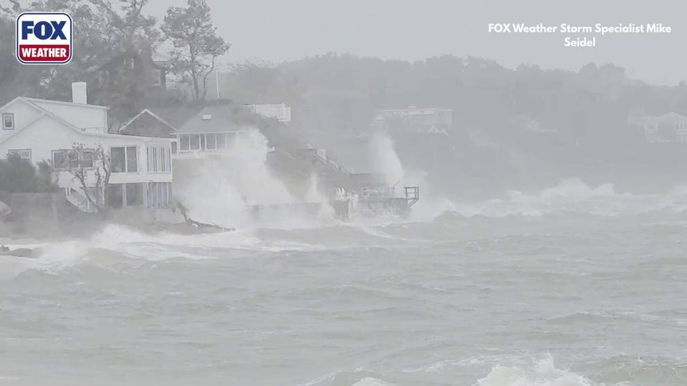  FOX Weather Storm Specialist Mike Seidel is in Greenport, New York, on Long Island, where massive waves caused by a major nor'easter are crashing up onto beachfront homes. 