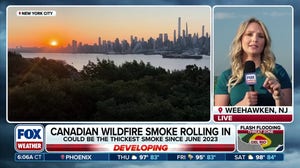 Canadian wildfire smoke makes for beautiful Northeast sunrise, but it comes at cost to air quality