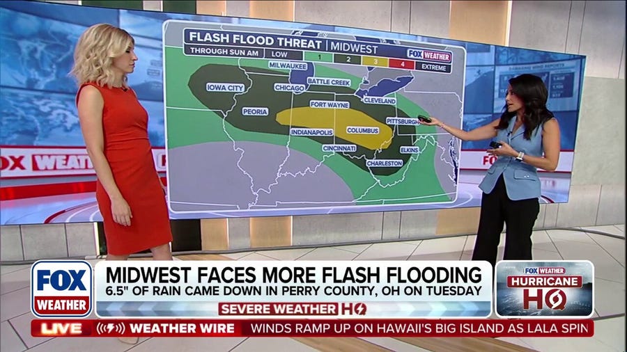 Heightened flash flood risks expands across Midwest amid days of heavy rain, severe weather