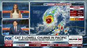 Powerful Category 3 Hurricane Lowell barrels toward Hawaii, prompting Hurricane Warning for Kauaʻi