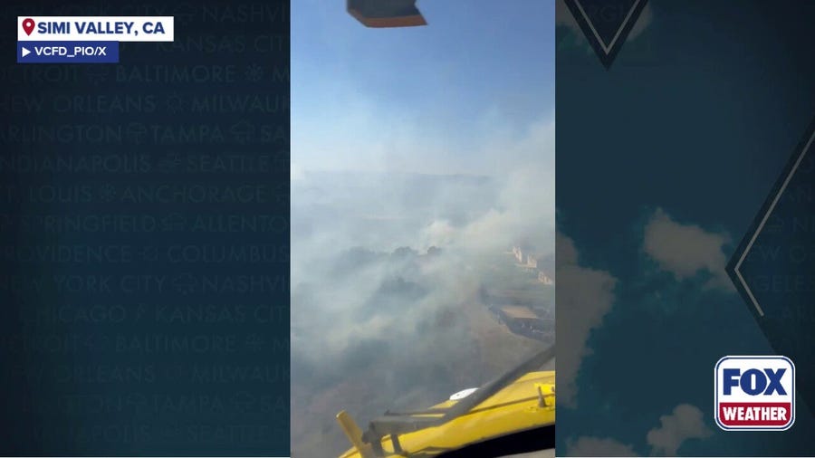 Watch: Firefighters take to the sky to save homes from Sandy Fire in Southern California