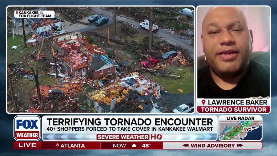Man recounts sheltering in store during terrifying Illinois tornado