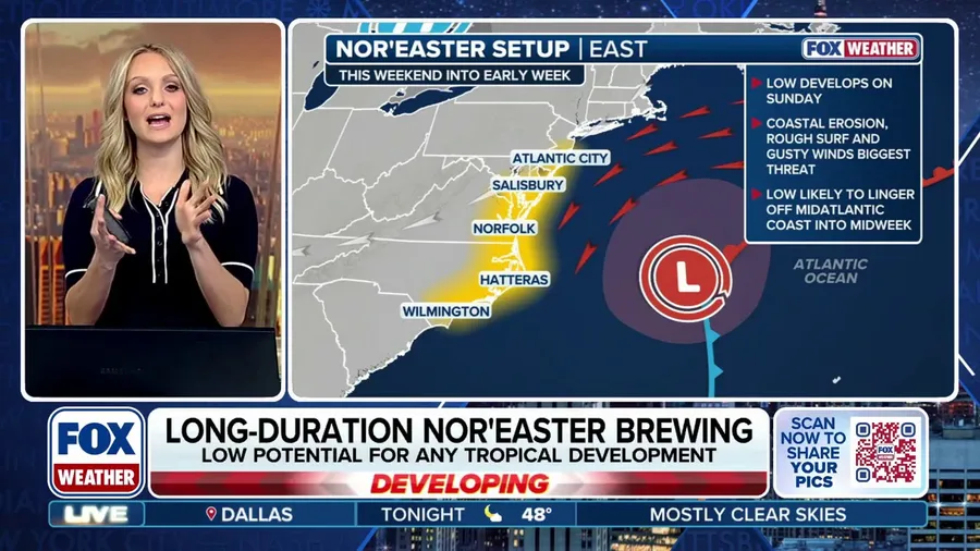 Nor’easter threatens days of coastal impacts along East Coast