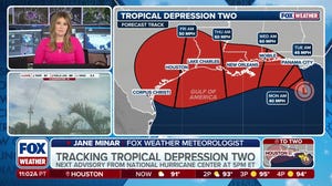 Tropical Depression Two forms in the Gulf, with heavy downpours expected in the Southeast