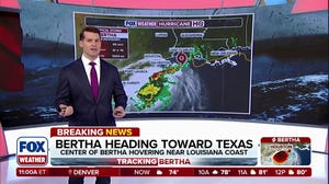 Bertha continues west after hitting Louisiana, with second and final landfall expected in Texas