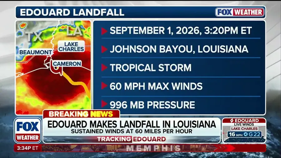 Tropical Storm Edouard makes landfall in Louisiana: NHC deputy director has the latest