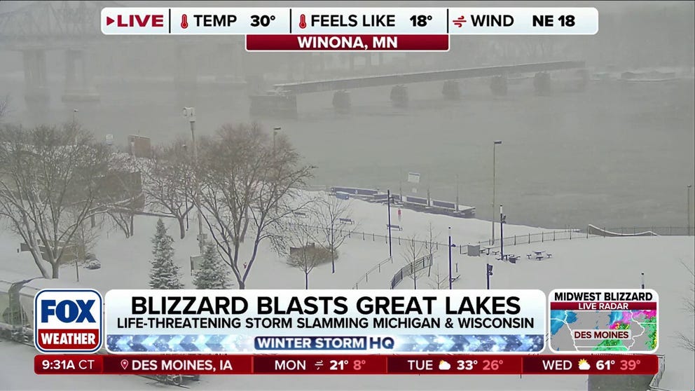 More than 11 million Americans are under blizzard warnings as snow and freezing rain continue to threaten parts of the Midwest and the Great Lakes. FOX Weather Meteorologist Jane Minar has the latest.  