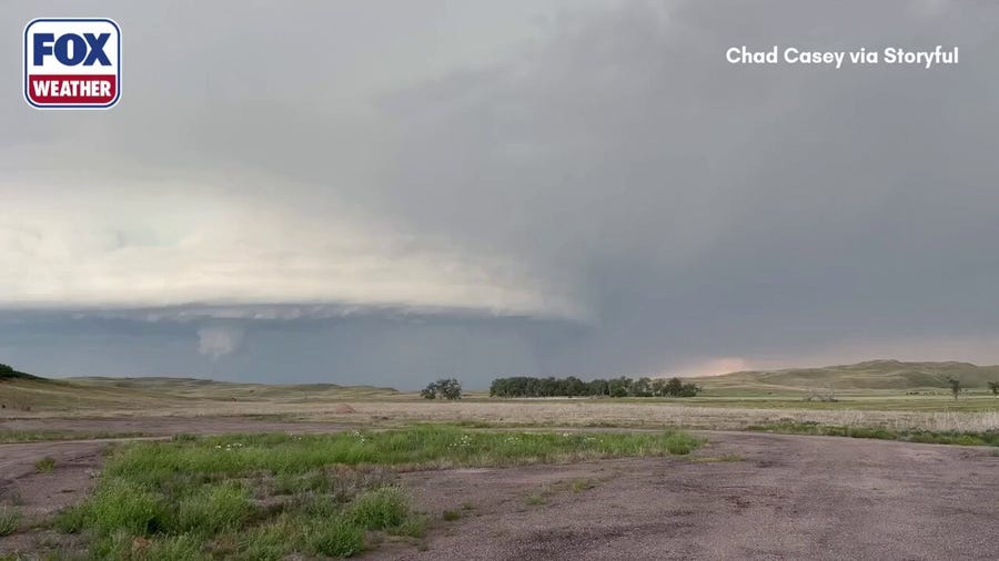 Watch: Mothership supercell thunderstorm looms over Ellsworth,Nebraska