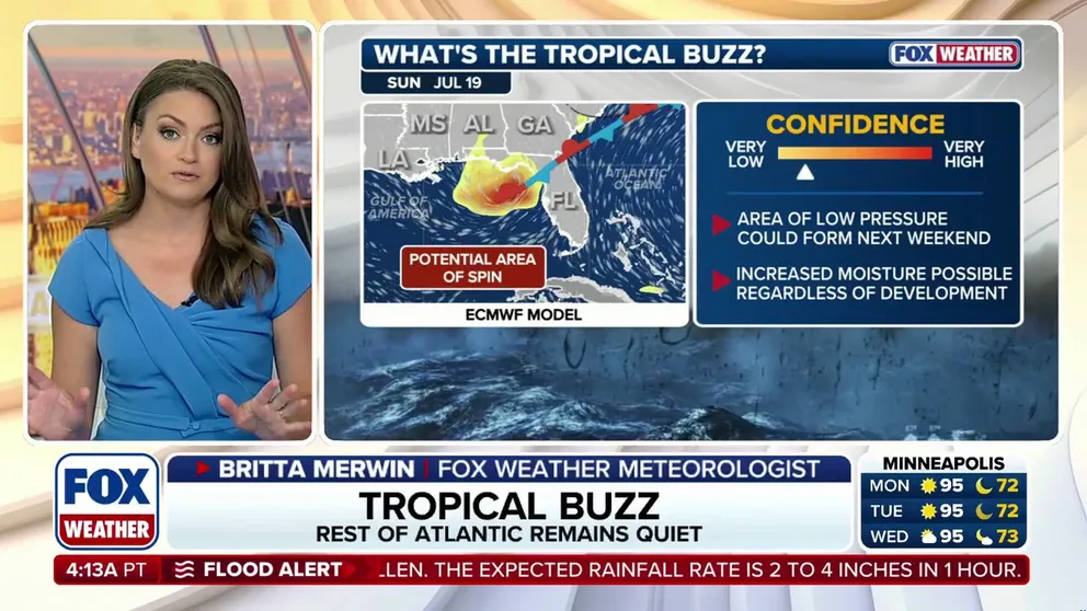 The FOX Forecast Center is closely watching the eastern Gulf as multiple forecast models begin to indicate that a broad area of storms could attempt to spin up over the warm Gulf waters later this weekend. 