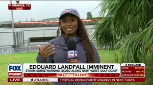 Landfall is imminent for Tropical Storm Edouard along the Gulf Coast