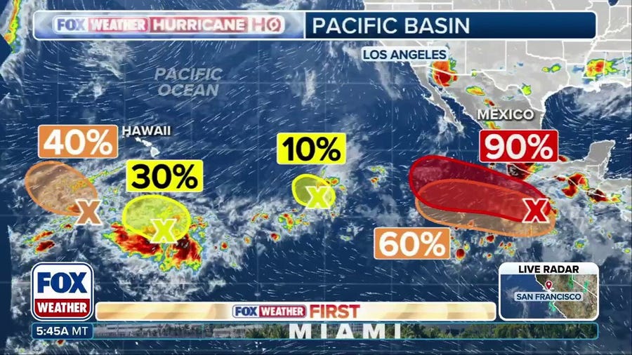 El Niño sparks Pacific tropical traffic jam with 5 areas to watch as active start to the season continues