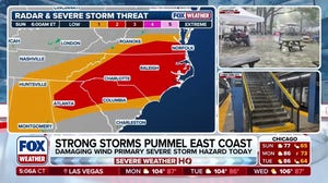 Over 40 million at risk as severe storms target Mid-Atlantic, Carolinas