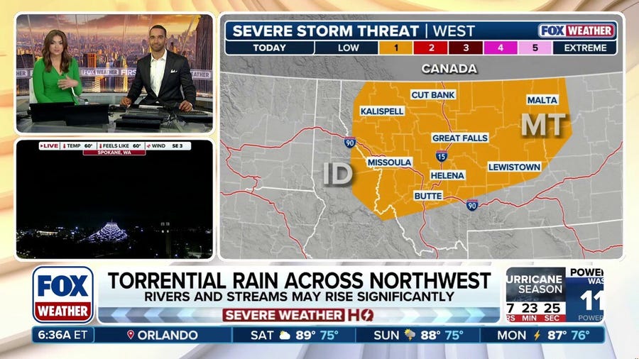 Flood threat targets the Northwest this weekend after rare Severe Thunderstorm Watch
