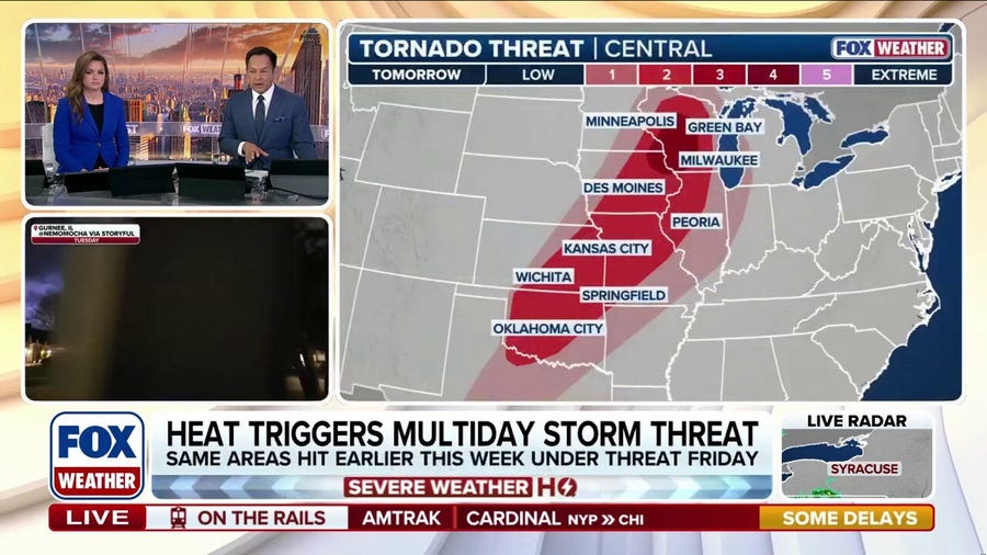 Next storm targets millions across Central US with strong tornadoes, 'monster' hail Friday