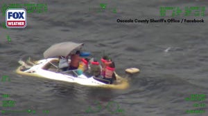Watch: Rescuers and Good Samaritan team up to save 6 from sinking boat in Florida lake