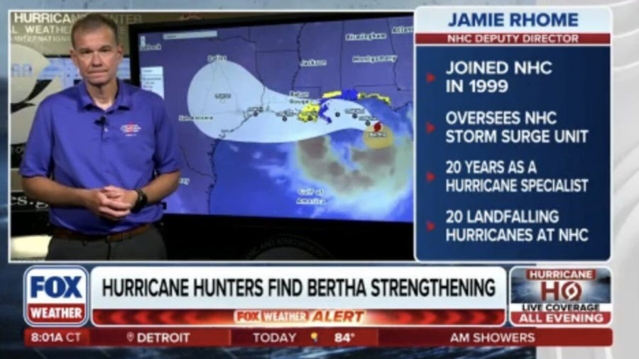 NHC Deputy Director Jaime Rhone on Tropical Storm Bertha's impacts along the Gulf Coast