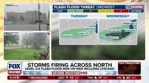 Multiday flash flood threat returns to the Midwest and Plains through midweek