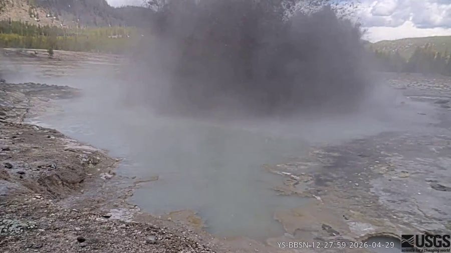 See it: Black Diamond Pool erupts for the second time in a week