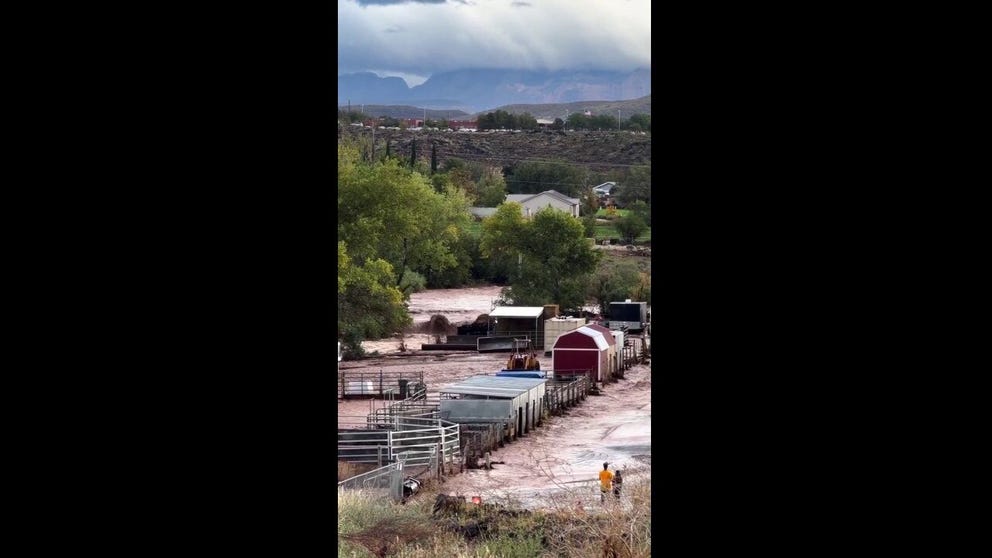 Flash flooding damaged homes, roads and critical infrastructure in Hurricane, Utah, after more than an inch of rain fell in just 12 hours. 