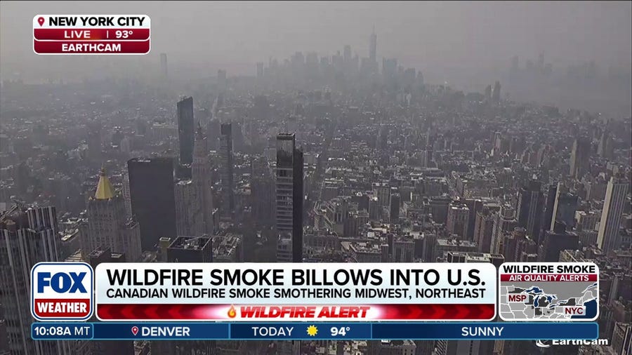 Great Lakes face dangerous air quality as wildfire smoke bleeds into the I-95 corridor