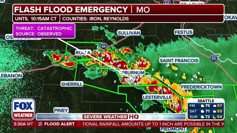 Flash Flood Emergency declared in Missouri