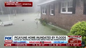 Picayune, Mississippi home inundated by floodwaters as the remnants of Arthur impact the region