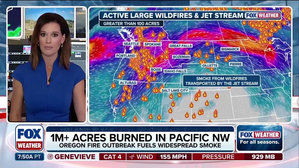 Firefighters across the Pacific Northwest are battling multiple lightning-caused wildfires that have scorched hundreds of thousands of acres. Thick smoke has created unhealthy air quality across parts of Oregon, Washington and Idaho. 