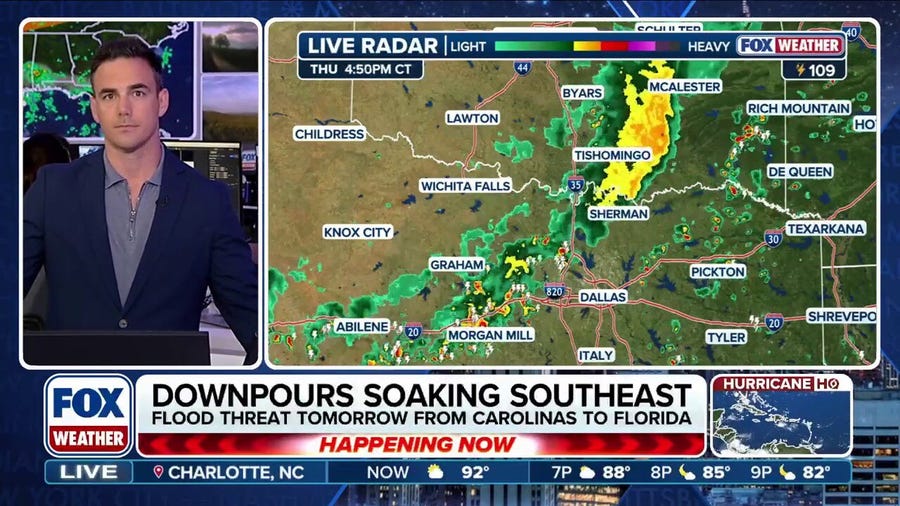 Heavy rain and severe storms to drench the East Coast