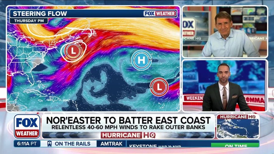 Nor'easter set to batter the East Coast with strong winds and coastal flooding