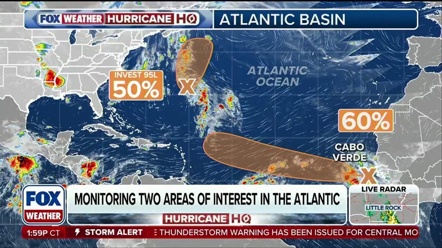 The Atlantic Hurricane season is starting to heat up with two areas to watch