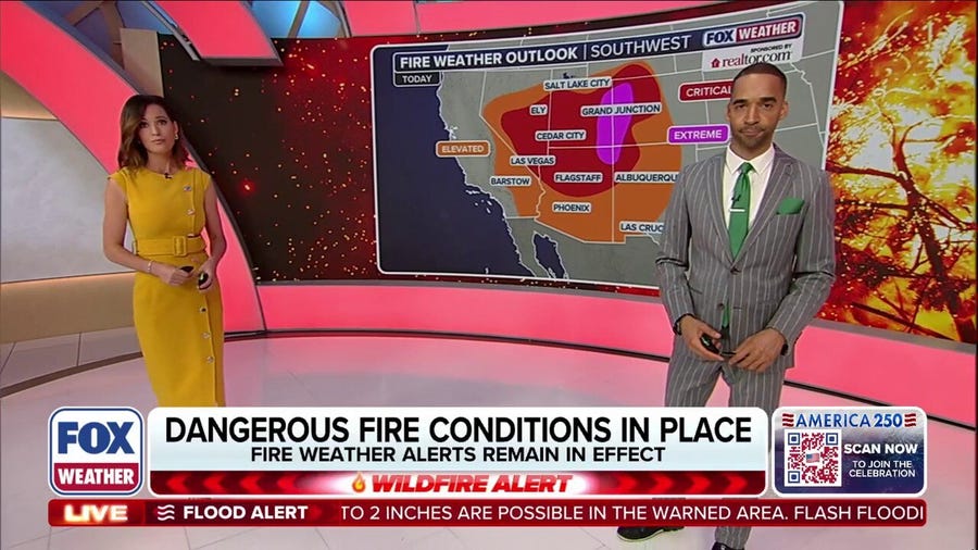 Dangerous fire conditions continue across the Four Corners as wildfire rage through Utah