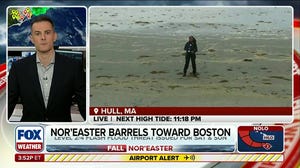 Fall nor’easter brings whipping winds, massive waves to New England coast